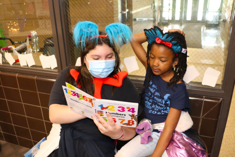 Students took part in read-alouds and other activities themed around literacy and the books of Dr. Seuss!