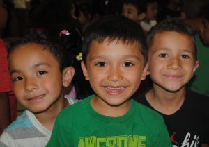Boys smiling