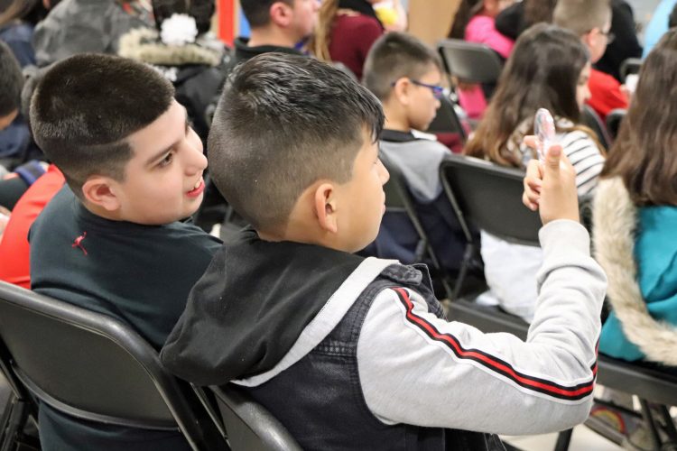 Beaupre students at STEM Family Night April 2019.