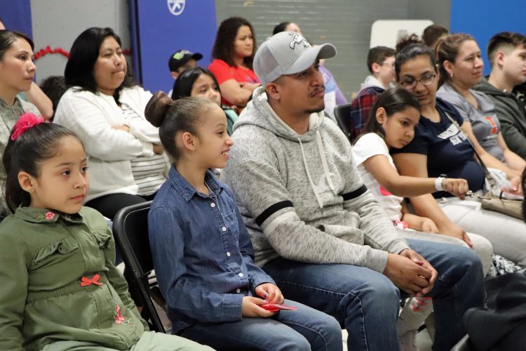 Beaupre families at STEM Family Night April 2019.