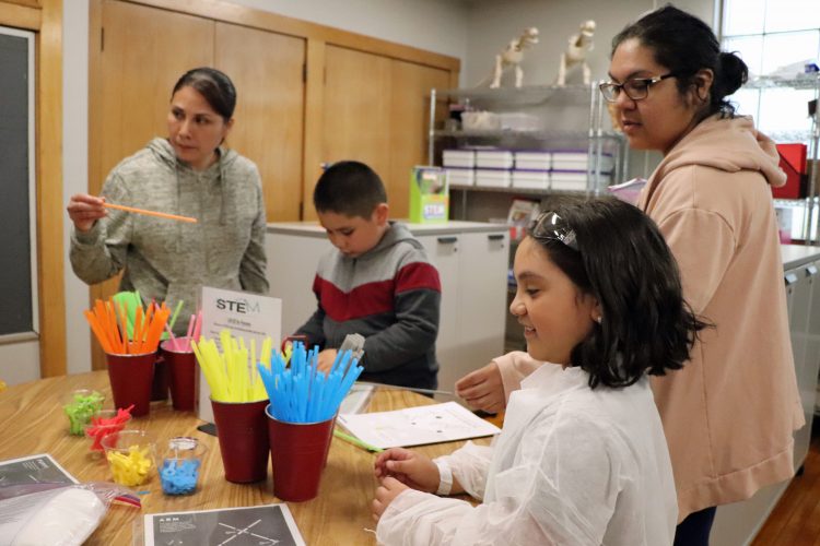 Parents engaged in Lab 101 activities.