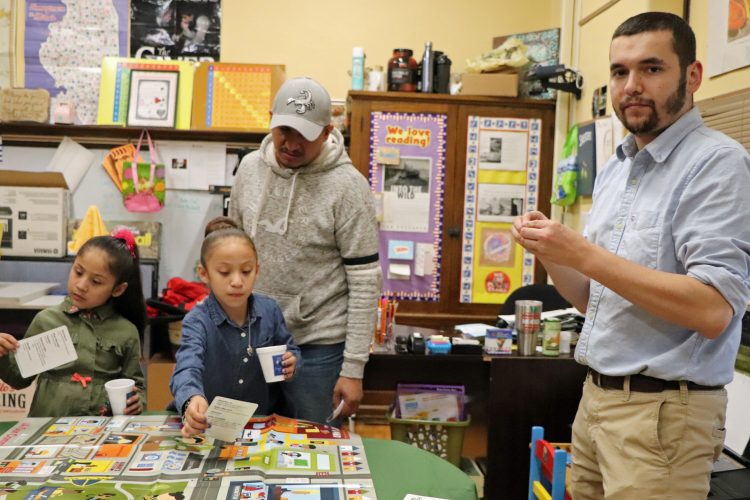 Junior Achievement  activity during STEM Family Night. 