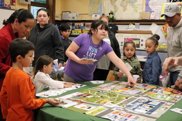 Junior Achievement  activity during STEM Family Night. 