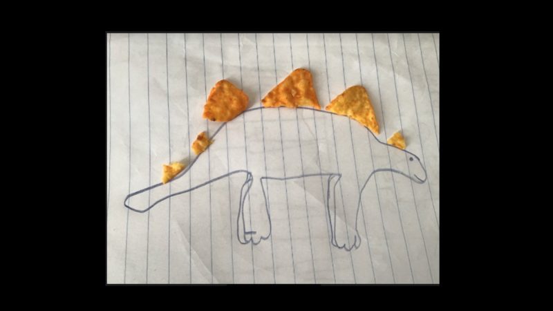 Art Day: "Dorito-saurus" Doodle Art created by a student.