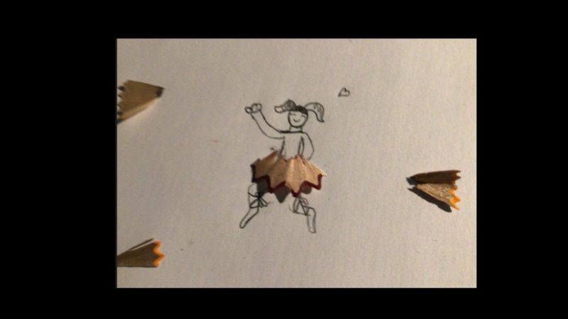 Art Day: Pencil shaving tu-tu Doodle Art created by a student.