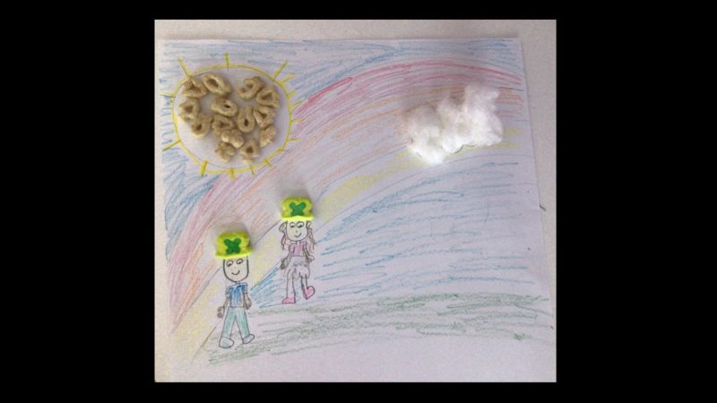 Art Day: Lucky Charms scene Doodle Art created by a student.